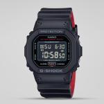 Casio G-Shock DW5600UHR-1DR Digital Day Date Dial Black Red Resin Band Watch New