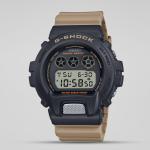 Casio G-Shock DW6900TU-1A5DR Black LED Day Date Digital Dial Beige Resin Band Watch New