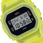 Casio G-Shock DWE5600JB-1A9DR Black Digital Day Date Dial Yellow Resin Band Watch New