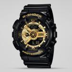 Casio G-SHOCK GA110GB-1A Black Gold LED Analog Day Date Digital Dial Resin Band Watch New