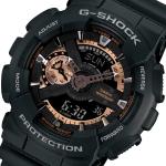 Casio G-SHOCK GA-110RG-1A Black Rose Gold LED Analog Digital Dial Resin Band Watch New