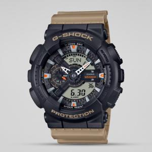 Casio G-SHOCK GA110TU-1A5DR Black Day Date Analog Digital Dial Olive Green Resin Band Watch New