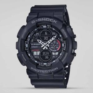Casio G-SHOCK GA140-1A1DR Day Date LED Analog Digital Dial Black Resin Band Watch New