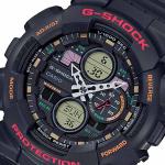 Casio G-SHOCK GA140-1A4DR Day Date LED Analog Digital Dial Black Resin Band Watch New