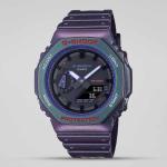 Casio G-SHOCK GA2100AH-6ADR Day LED Analog Digital Dial Purple Resin Band Watch New