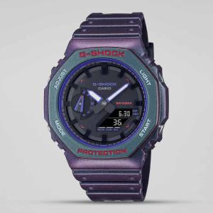 Casio G-SHOCK GA2100AH-6ADR Day LED Analog Digital Dial Purple Resin Band Watch New