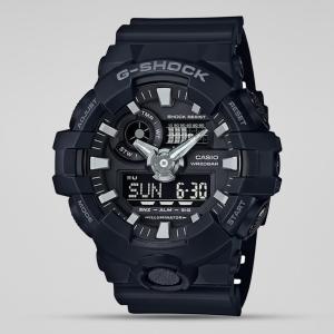 Casio G-SHOCK GA-700-1BDR Black LED Analog Day Date Digital Dial Resin Band Watch New