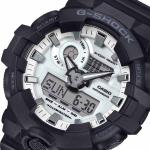 Casio G-SHOCK GA700WD-1ADR LED Analog Day Digital White Dial Black Resin Band Watch New
