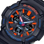 Casio G-SHOCK GAS100CT-1ADR Black LED Day Date Analog Digital Orange Blue Dial Resin Band Watch New