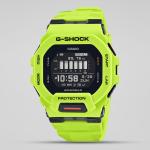 Casio G-SHOCK SQUAD GBD200-9DR Black LED Day Date Digital Dial Yellow Resin Band Watch New