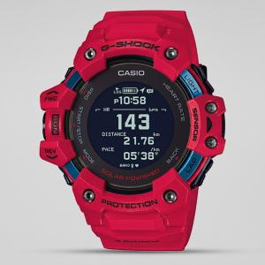 Casio G-SHOCK GBDH1000-4DR Black LED Day Date Digital Dial Red Resin Band Watch New