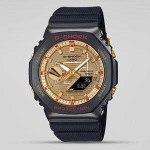 Casio G-SHOCK GBM2100RH-1ADR LED Day Window Digital Gold Dial Red Black Resin Band Watch New