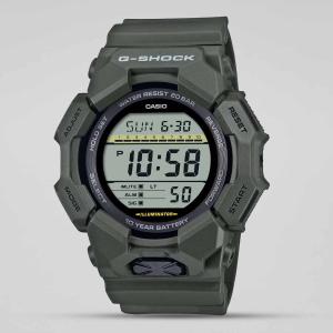 Casio G-SHOCK GD010-3DR Grey Black LED Day Date Digital Dial Olive Green Resin Band Watch New