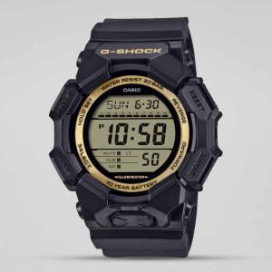 Casio G-SHOCK GD010GB-1A9DR Grey LED Day Date Digital Dial Resin Band Black Gold Watch New
