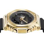Casio G-Shock GMS2100GB-1A LED Day Date Analog Digital Dial Resin Band Black Gold Women's Watch New