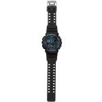 Casio G-Shock GA100-1A2DR Blue Black LED Day Date Display Black Analog Digital Dial Resin Band Watch New