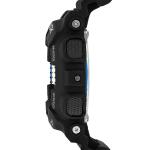 Casio G-Shock GA100-1A2DR Blue Black LED Day Date Display Black Analog Digital Dial Resin Band Watch New