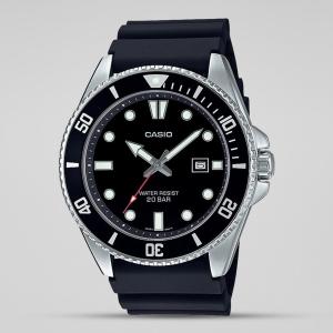 Casio G-Shock MDV106-1AV Black Analog Date Dial Black Resin Band Watch New