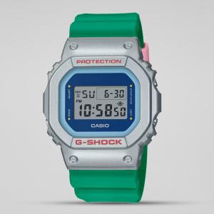 Casio G-Shock DW5600EU-8A3DR Blue Digital Day Date Dial Green Resin Band Watch New