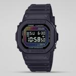 Casio G-Shock DW5600RW-1DR brilliant rainbow Digital Day Date Dial Black Resin Band Watch New